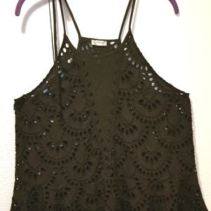 Free People INTIMATELY BLACK PEPLIN COVER UP